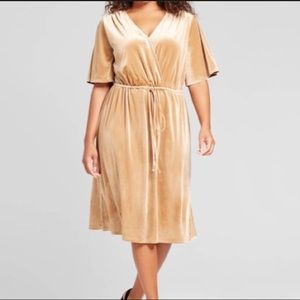 Gold Velvet Dress